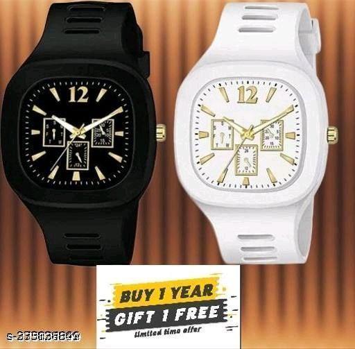 Casual look Unique Design Dial WATCH FOR BOYS MILOR White Analog Combo Watch - For Men & Women