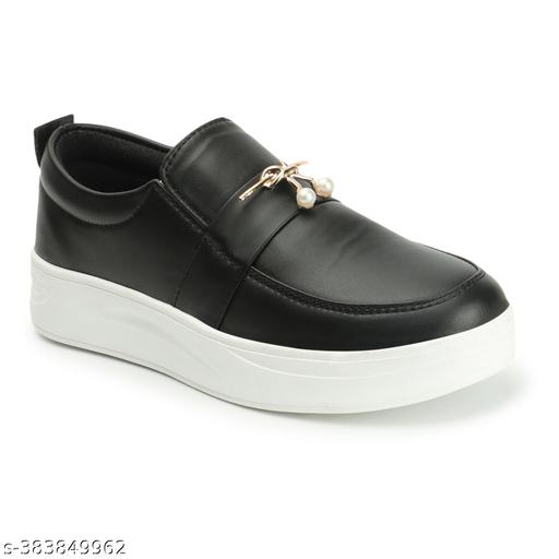 EVOLTAR women pearl buckle synthetic moccasin loafer | Elegant Ballerina Loafers for Women | Lightweight & Durable Moccasins with Premium Material | Great for Walking, Office & Casual Wear | Smart Casual Shoes for Women & Girls