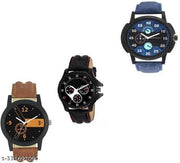 Analog Watch - For Men Special Super Quality Analog Watches Combo Look Like Handsome For Boys And Mens Pack Of - 3(436-01-02)