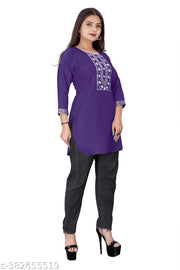 stylelist kurti with embroidered work