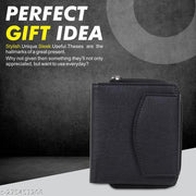 WALLETIN Girls Travel, Trendy Black Artificial Leather Wallet (6 Card Slots)