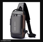 Waterproof Polyester Slim Unisex Crossbody Sling Bag Chest Backpack Men's Shoulder Bag, Leisure Travel Handbag, Hard Shell Anti-Theft Chest Bag