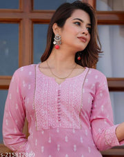 Women’s Pink Rayon A-Line Kurti | Women’s Pink Kurti |Comfortable Daily Wear