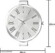 New Solid Designer Black Silver Metal Analog Watches for Women