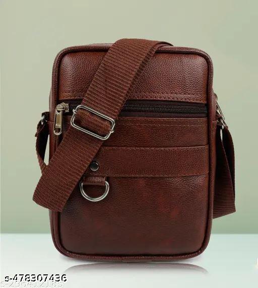 Messenger small sling bag for men women office use persnol casual with adjustable Strap