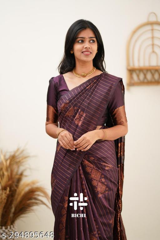 Soft Banarasi Premium Silk Saree new fancy banarasi saree with fancy blouse piece Kanjivaram Pattu Sarees With Blouse Piece