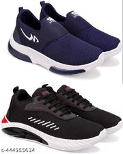 Mesh Running/Gym/Walking Sports Shoes For Men Pack of 2