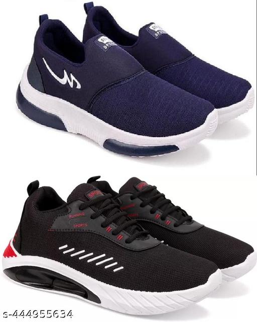 Mesh Running/Gym/Walking Sports Shoes For Men Pack of 2