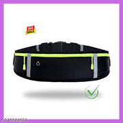 FORNEST Nylon Running Belt Waist Pack Bag, Workout Gear, 3 Pockets Gym Fitness Fanny Pack for Phone, Cell Phone Holder for Running, Jogging Pocket Belt, Black