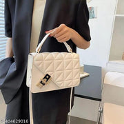 ESA BAG, Women's handbag, Quilted handbag, PU leather sling bag, Brown shoulder bag, Crossbody handbag, Ladies fashion bag, Top handle handbag, Designer handbag, Everyday purse, Stylish women's bag.