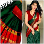 Elephant Design Cotton Silk Saree