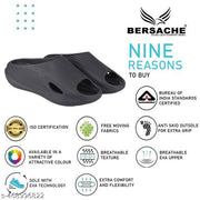 Bersache  Lightweight Stylish  Slipper  With High Quality Sole For Men (Black-6149)