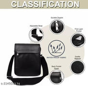 Fancy Craft Men & Women Black Sling Bag - Extra Large
