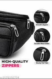 Men’s Premium Multi-Pocket Waist Bag | Crossbody Belt Bag | Travel & Daily Use