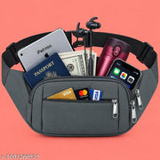 Waist Bag, Multi-Pocket Lightweight, Durable Compact Fanny Pack (Grey)