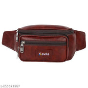 Leather Waist Bag for Men and Women | Fanny Pack Travel Handy Hiking Zip Pouch Money Belt with Adjustable Strap for Men and Women(Tan Length 75cm)