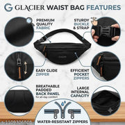 Waist Bag for Men | Fanny Pack Belt Bag | Travel Waist Pouch for Mobile Wallet Keys