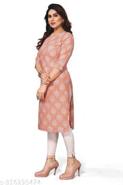 Women Printed Crepe Straight Kurti