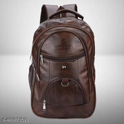 Classic Casual Vegan 35L College Leather Office College Laptop Shoulder Business Unisex Backpack