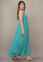 Kair Elastic Maxi Anarkali dress