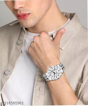 Best Quality Stain less Steel Day Date Couple Watch For Men&Women and Boys&Girls