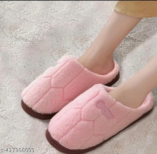 Winter Women House Slippers Faux Fur Fashion Warm Shoes Woman Slip on Flats Female Slides Puffer cozy home furry slippers || Flip flops || Carpet slippers || slippers for women and Girls ||