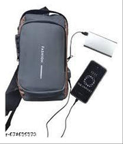 Crossbody Sling Bag for Men & Women - Anti-Theft Waterproof Chest Bag with USB Charging Port & Combination Lock - Casual Shoulder Backpack for Travel, Biking & Office