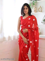 Buy Ezquisite Georgette Embroidery Work Saree - Treandy Designs On Meesho