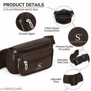 Brown Waist Bag For Men and