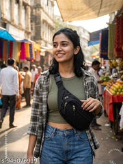 premium waist bag, sling waist bag,  for phone and wallet,  water resistant waist bag