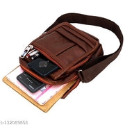 i-bag Brown Sling Bag Casual Travel office Business Messenger Shoulder Cross body side bag For Men and Women