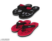 Women's Printed EVA Daily Wear Flip-Flops & Slippers (Pack of 2)