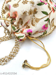 Women Potli Bags,  Designer Potly Hand Embroidered Party Wear festive Potli Bags for wedding