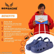 Bersache Extra Soft Classic Casual with  Regular wear with Ultra Soft & Flexibility Technology Clogs for Men's & Boy's-  (6133-Blue)