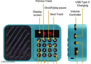 Premium Dual Speaker Portable Digital FM Radio & MP3 Player | Rechargeable Pocket Speaker with LED Display, USB, SD Card Slot & Numeric Keypad