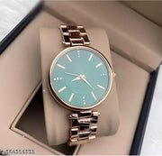 Women Watches Analog Wrist Watches  for Women's & Girls+ & Miss & Ladies Green Dial Watch with Stylish Diamond Studded Watches