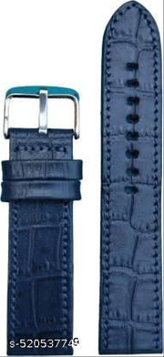 22 mm Genuine Leather Watch Strap  (Dark cherry)