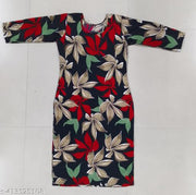 Women Crepe Fabric Printed Straight Kurti, Size -S, M, L, XL, XXL, 2XL, XXXL, 3XL, 4XL, 5XL ( New Arrival New Design Fashionable Kurti )