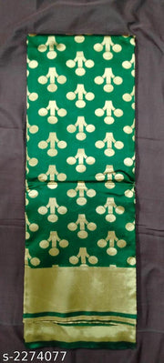 Banarasi Banarasi Silk Green Jaquard Saree With Blouse