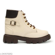 Trending and Stylist Boot for Girls Latest Stylish High Heel Long Ankle Synthetic Leather Zipper Boots for Women/Girls/Ladies
