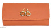 Women's and Girl's Synthetic PU-Leather Mobile Hand Clutch Handbag Hand wallet Purses