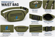 west bag for men fanny pack for women polyseter waist bag crossbody waist bag olive green waist bag lightweight waist pouch unisex waist bag