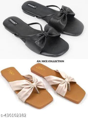 Black & Cream Flats