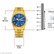 Legacy Series Original Gold Plated Day and Date Functioning | Stylish Chain | Quartz Analog Watch for Boys/ Men