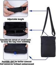 Gulani Medical Agency Catheter Uro Bag Holder | Uro Drainage Leg Bag Holder with Adjustable Strap | For Dialysis & Incontinence Patients for Home, Outdoor, Wheelchair & Bed - Black 2000ml ( Pack of 5)