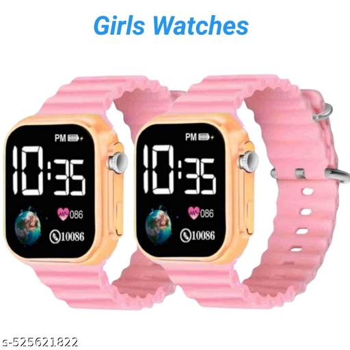 Led Watch For Girls  , Digital Smart LED Watch For Girts beautiful  Pink Colour Pack Of 2