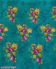 Women's Floral Printed Daily Wear Saree with Unstitched Blouse Piece