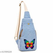 Green Small Butterfly Print & Blue Large Plain CB Combo