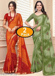 Comfortable Georgette Printed Daily Wear Saree with unstitched Blouse Piece, New Arrival Latest saree, Trending Saree