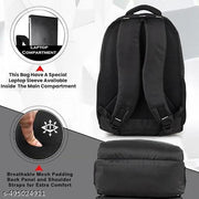 Size: M (15-30L) MINICRAFT- Black Backpack/HACKER LEASER RED WITH 2 SECRET POCKETS